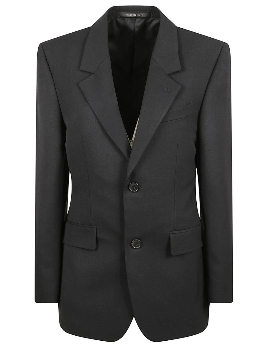 Balenciaga Tailored Wool Blazer With Classic Lapels And Elegant Details