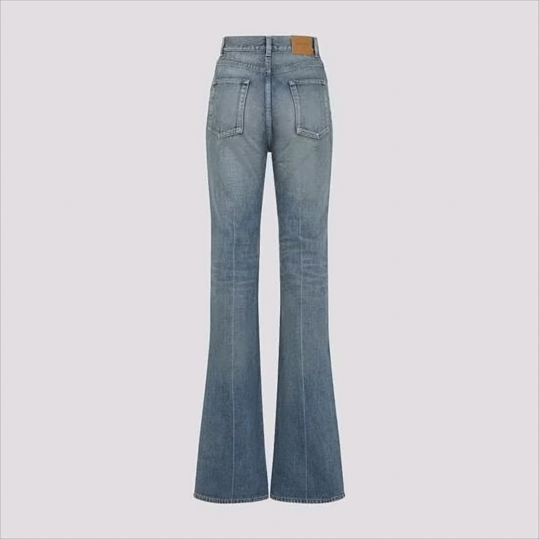 Saint Laurent High-Waisted Flared Denim Pants With Vintage Wash