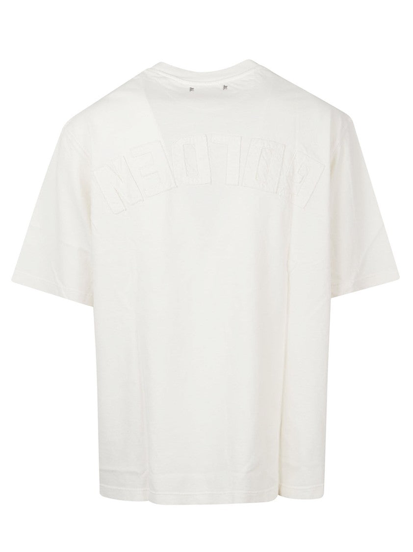 Golden Goose White Cotton Logo T-Shirt