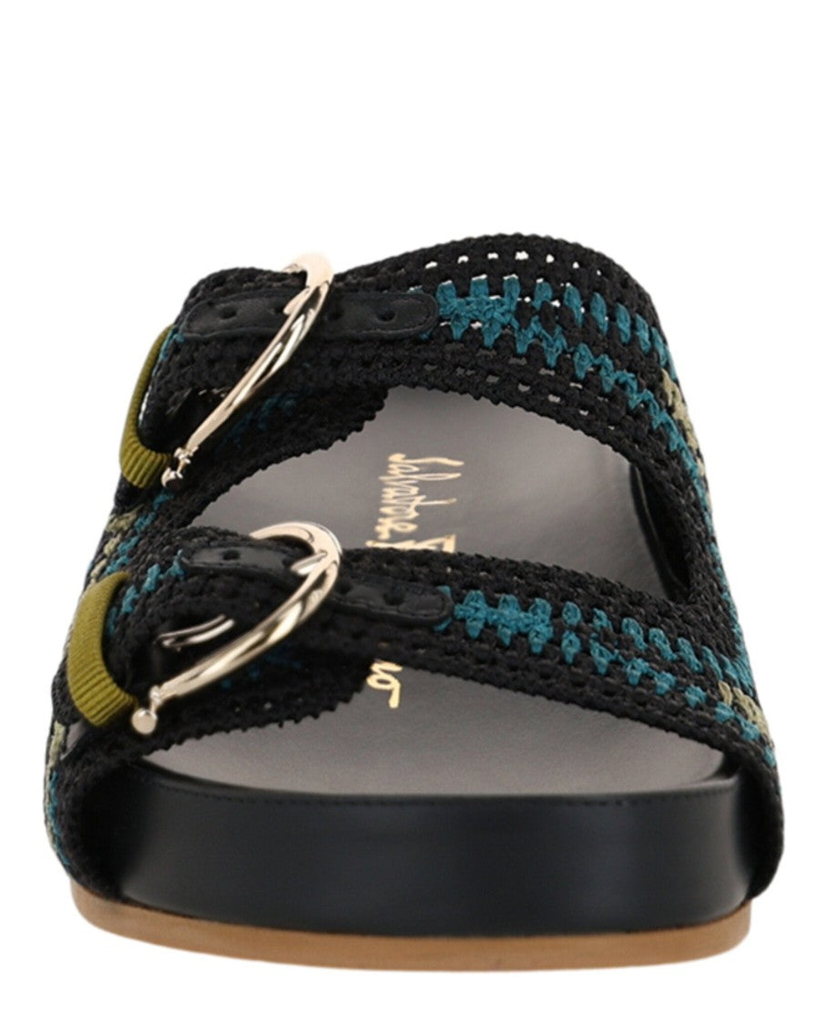 Ferragamo Shaula Crochet Sandals