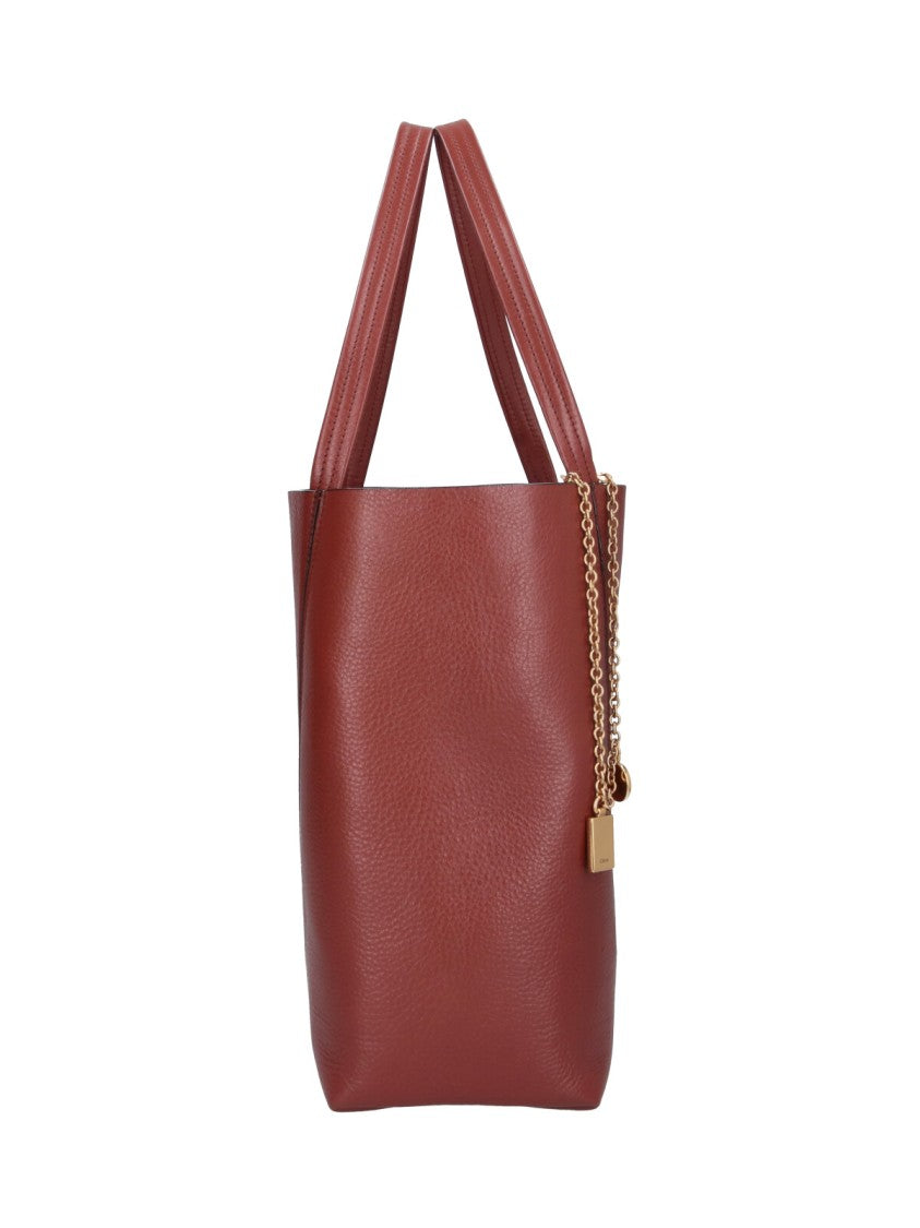 Chloé Structured Pebbled Leather Tote Bag