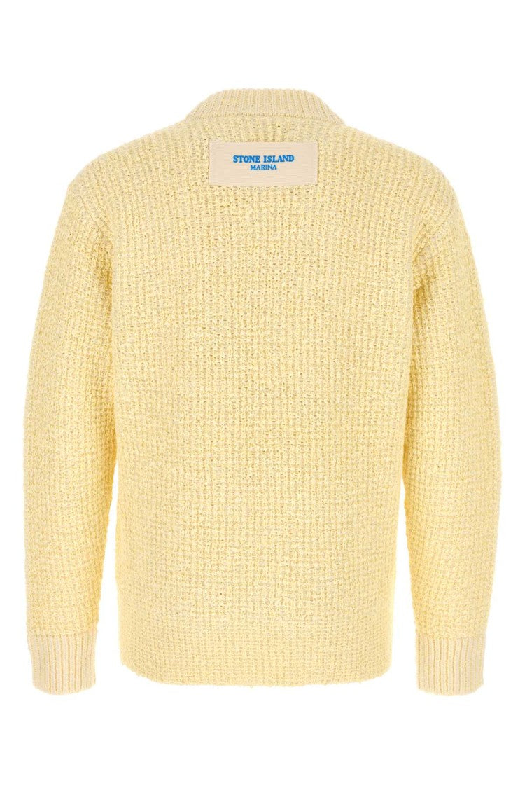 Stone Island Yellow Bouclé Sweater