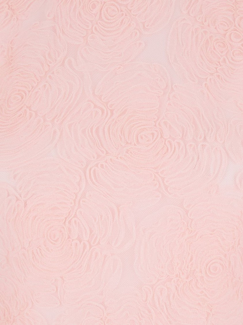 Rotate Floral Embroidered Pink Midi Dress