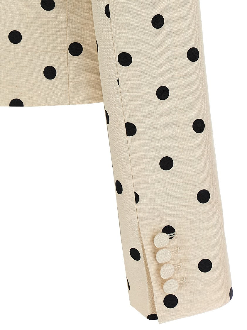 Valentino Garavani Plusdepois' Print Silk Jacket With Lapel Neckline