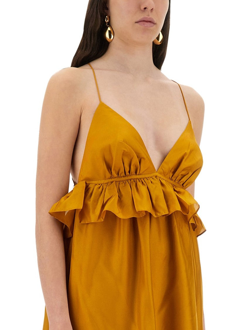 Zimmermann Rhiannon Ruffled Silk Midi Dress