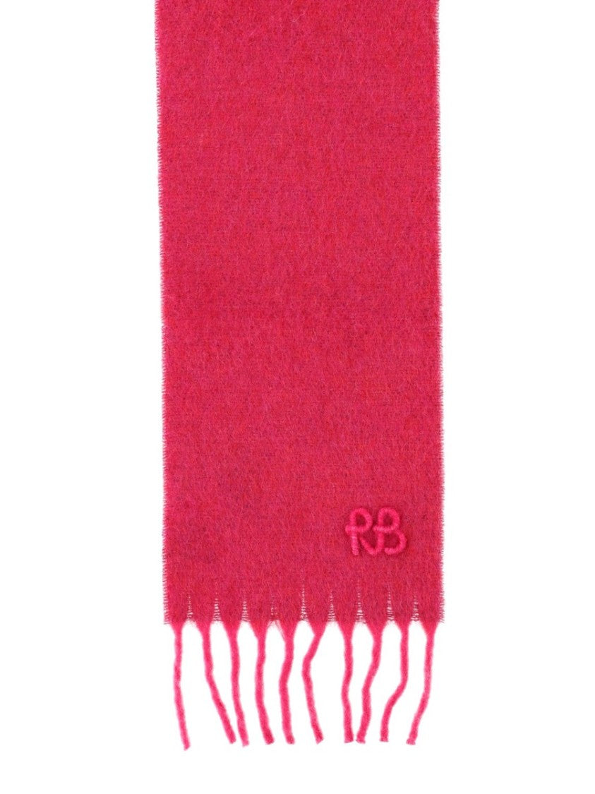 Ruslan Baginskiy Long Fuzzy Fringed Wool Scarf