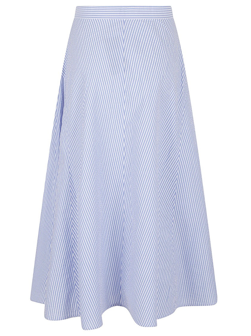 Polo Ralph Lauren A-Line Button-Down Skirt With Subtle Striped Pattern