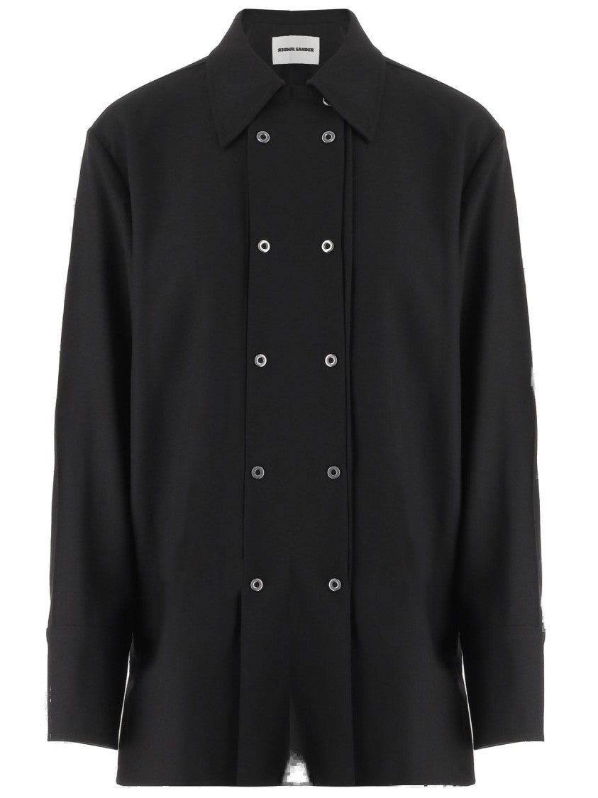 Jil Sander Wool Double-Breasted Shirt