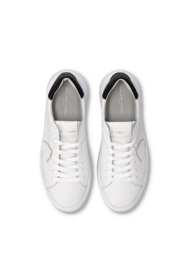 Philippe Model White Low-Top Leather Sneakers