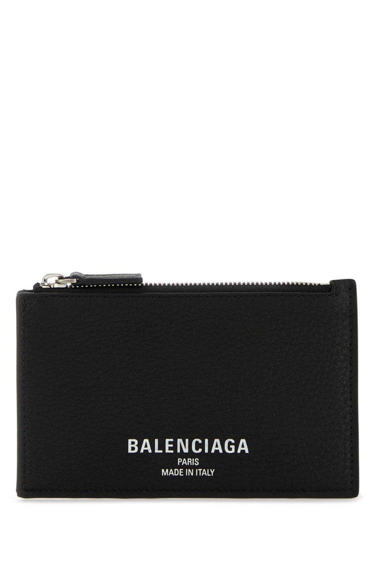 Balenciaga Black Leather Card Holder