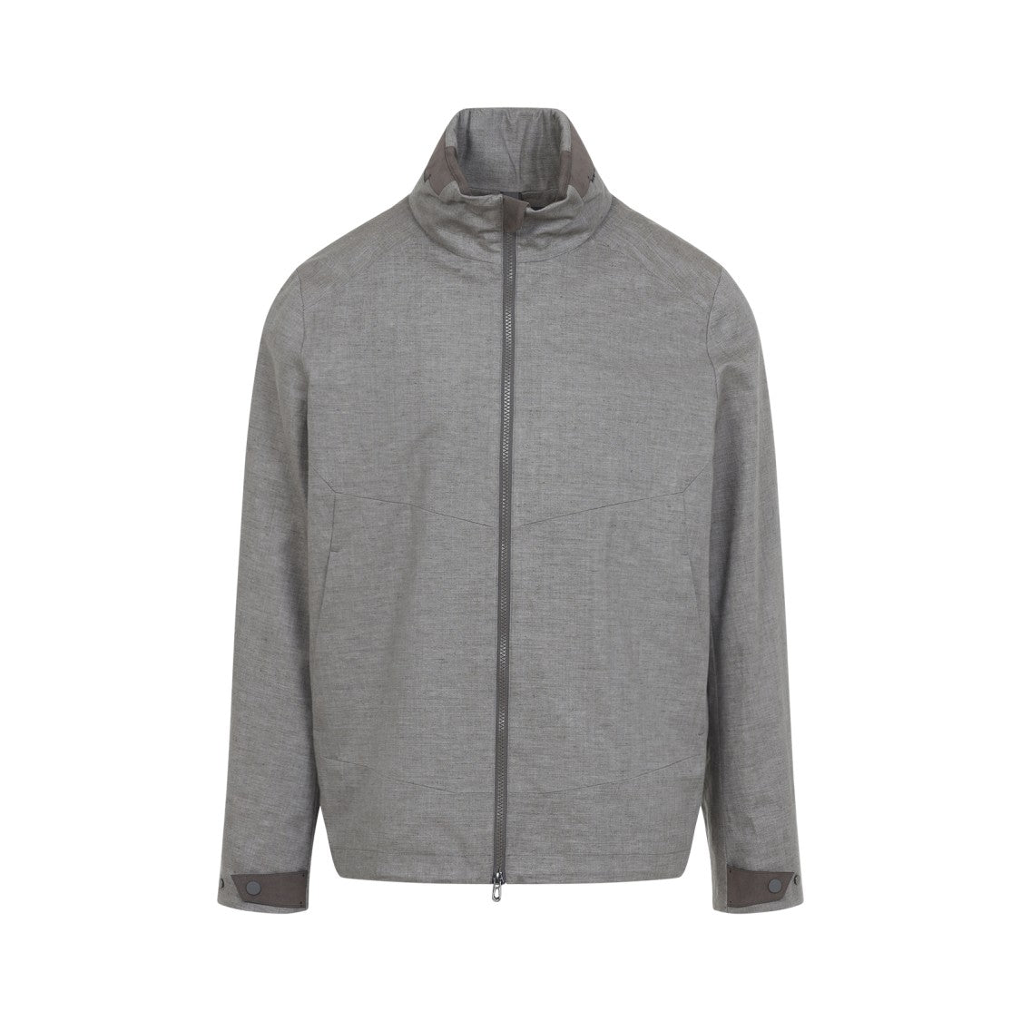 Sease Laminated Grey Linen Jacket