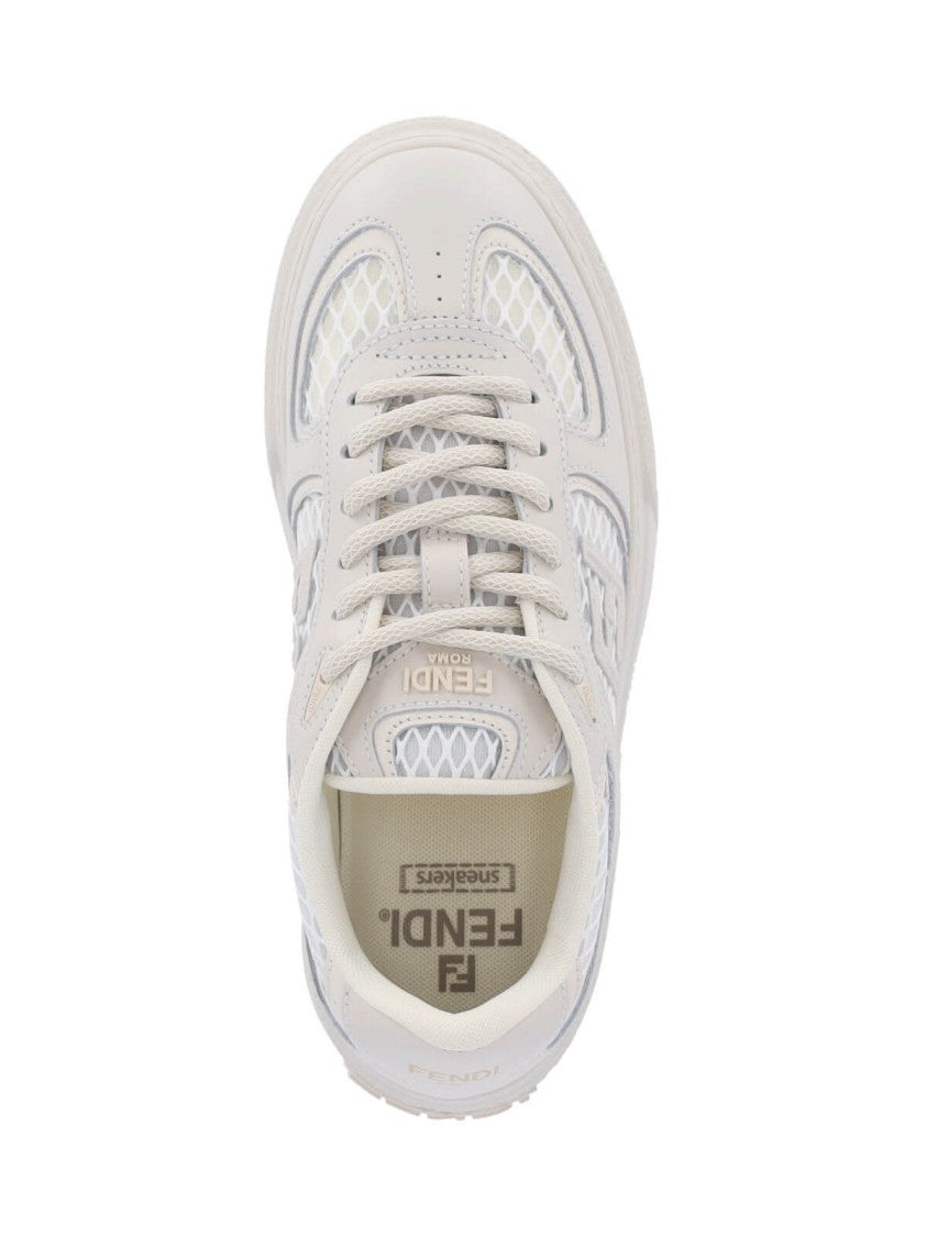 Fendi "Match" Platform Sneakers – White