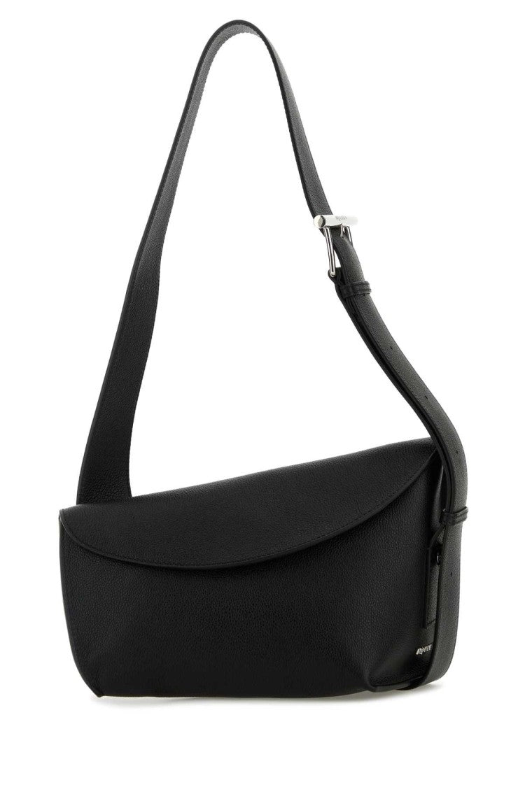 Alexander Mcqueen Black Large Sling T-Bar Crossbody Bag
