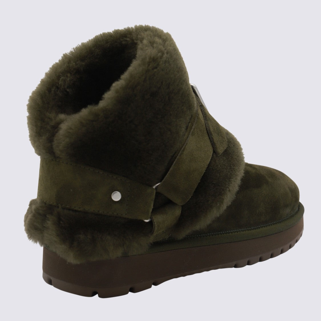 Burberry Suede Boots With Plush Fur Lining