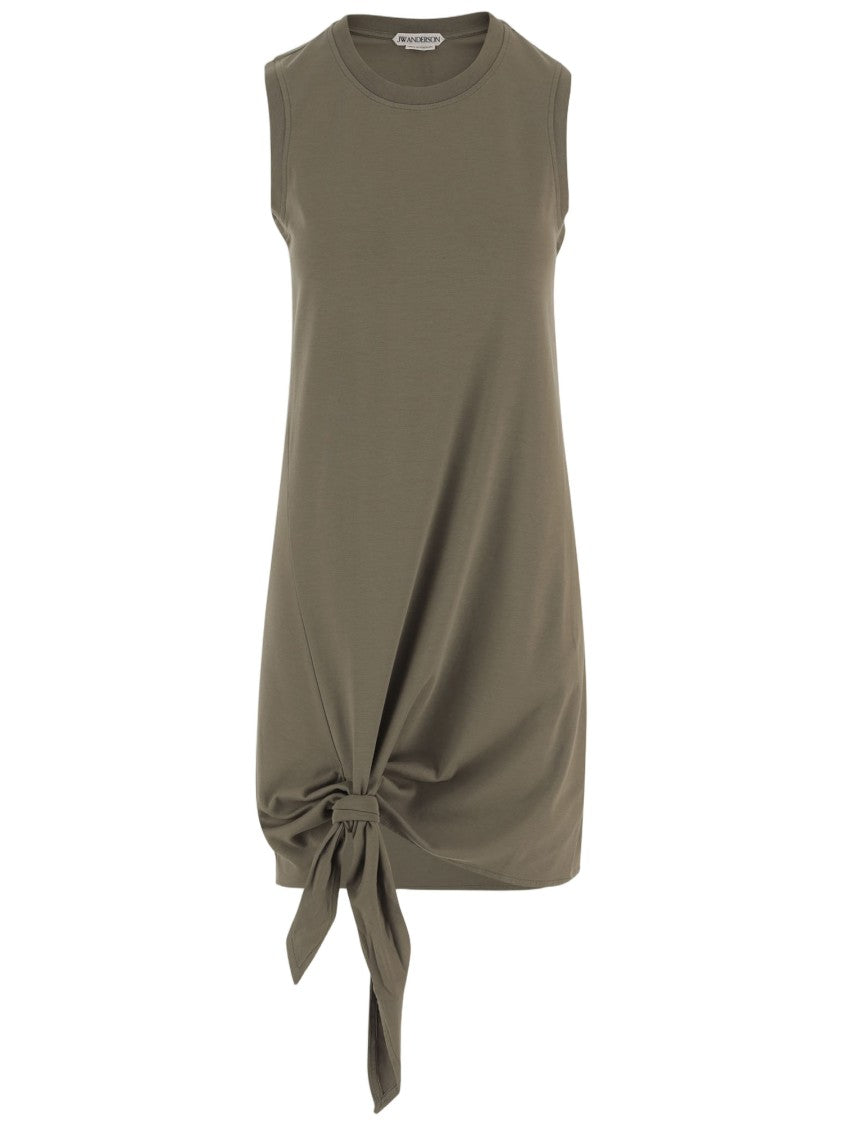 J. W. Anderson Cotton Dress With Knotted Hem