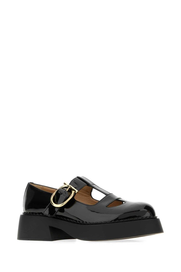 Salvatore Ferragamo Black Leather Zoey Ballerinas