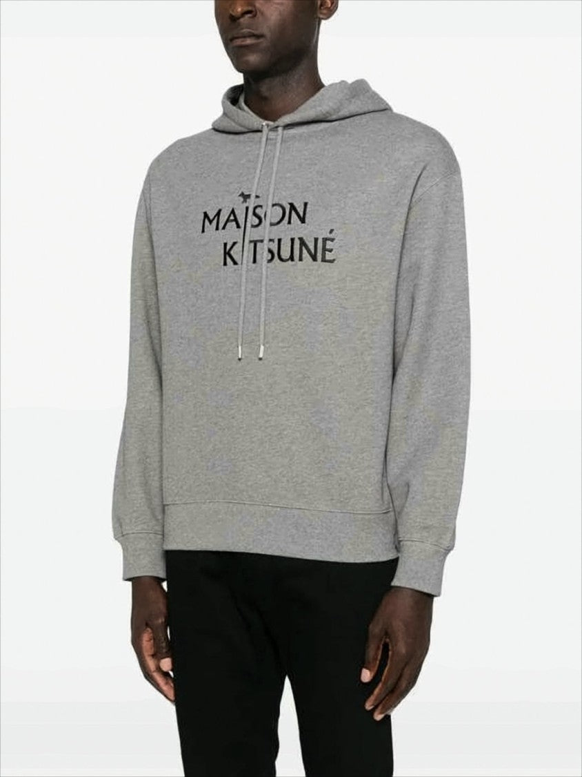 Maison Kitsuné Relaxed Fit Cotton Hoodie With Bold Logo