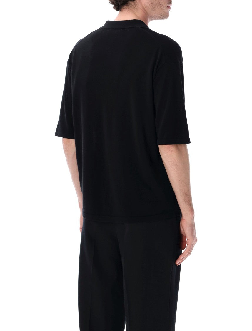 Roberto Collina Cotton Crepe Buttonless Polo Shirt