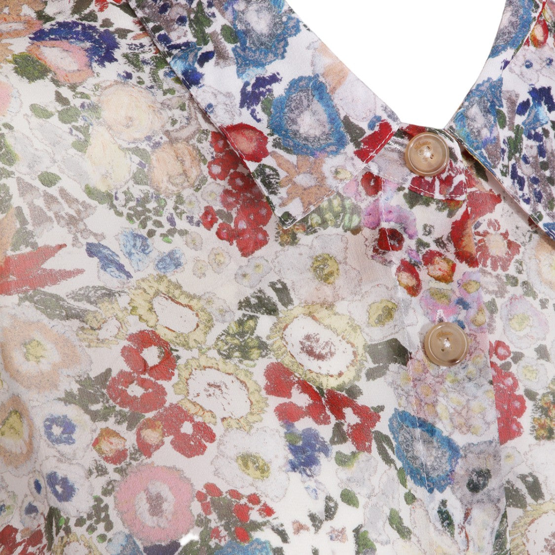 Khaite Long-Sleeved Floral Print Button-Up Shirt