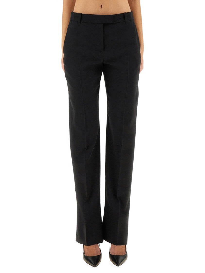 Alexander Mcqueen Wool Gabardine Tailored Formal Pants