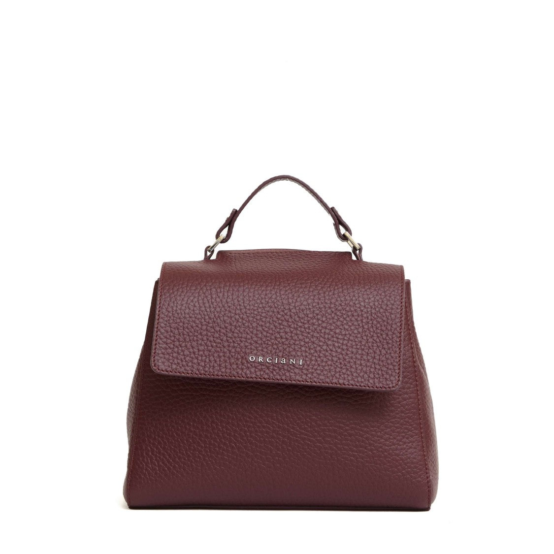 Orciani Structured Pebbled Leather Shoulder Bag