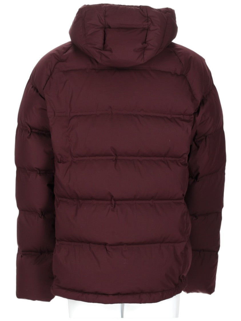 Monobi Puffer Jacket With Horizontal Quilting And High Collar