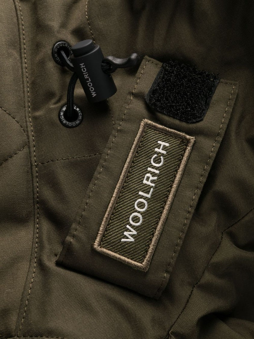 Woolrich Feather Down Padded Parka With Concealed Hood