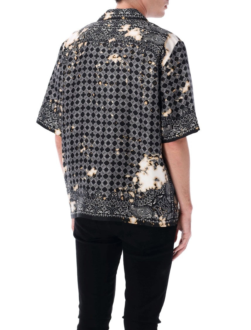 Amiri Bleach Bandana Bowling Shirt
