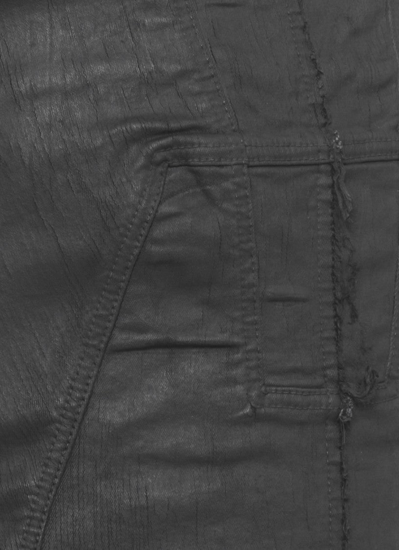 Drkshdw By Rick Owens Black Bustinier Zip Strapless Top