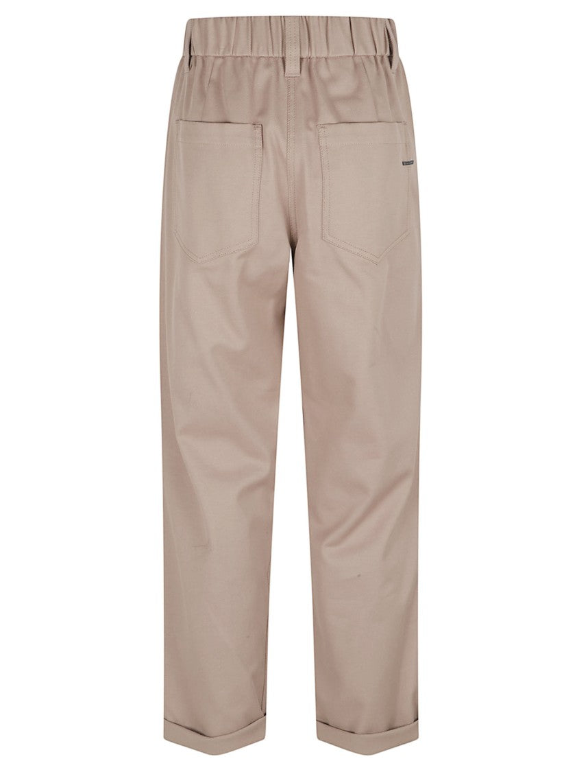 Brunello Cucinelli Relaxed Fit Cropped Trousers