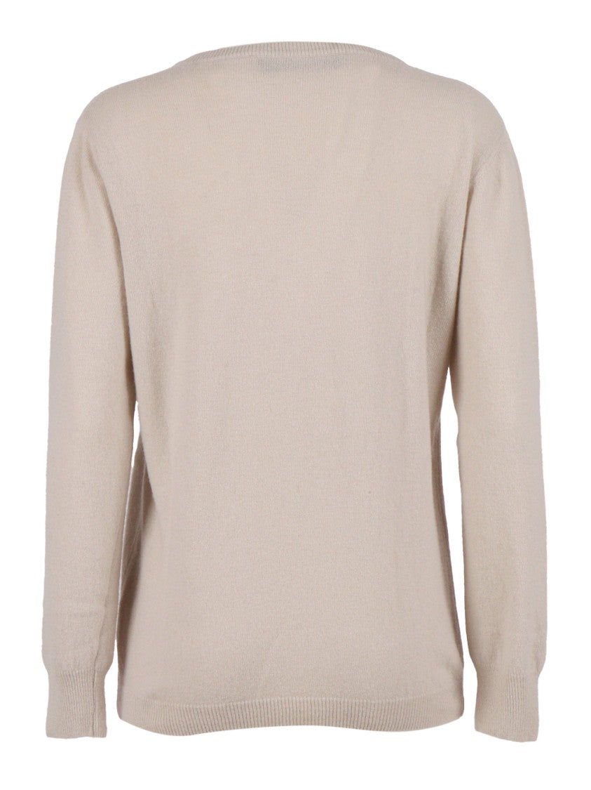 Shirt A Porter Knit Sweater With Deep V-Neck