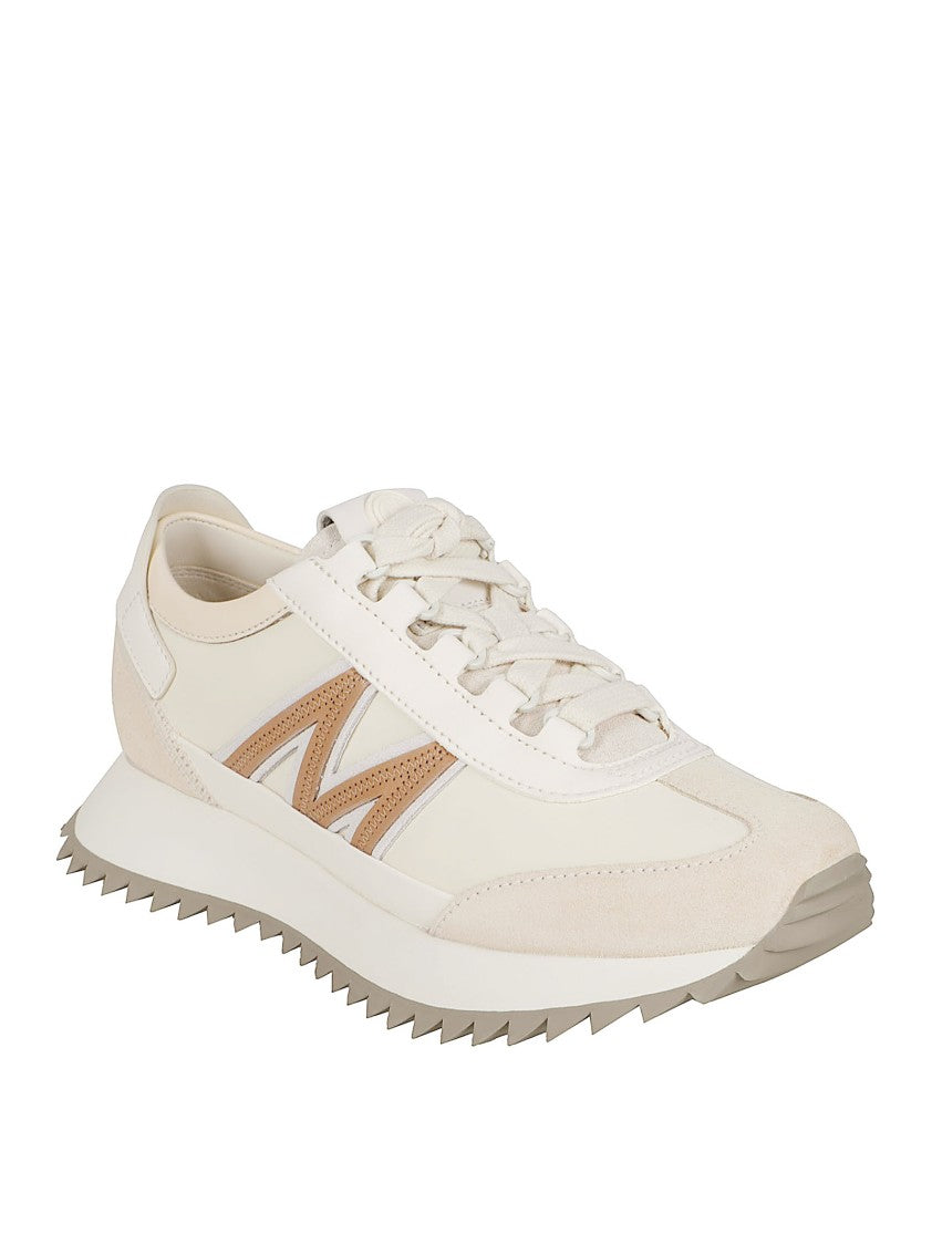 Moncler Low-Top Nubuck And Suede Sneakers With Bold Monogram