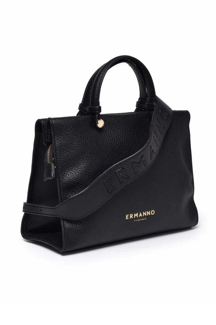 Ermanno Firenze Small Tote Petra Bag - Black