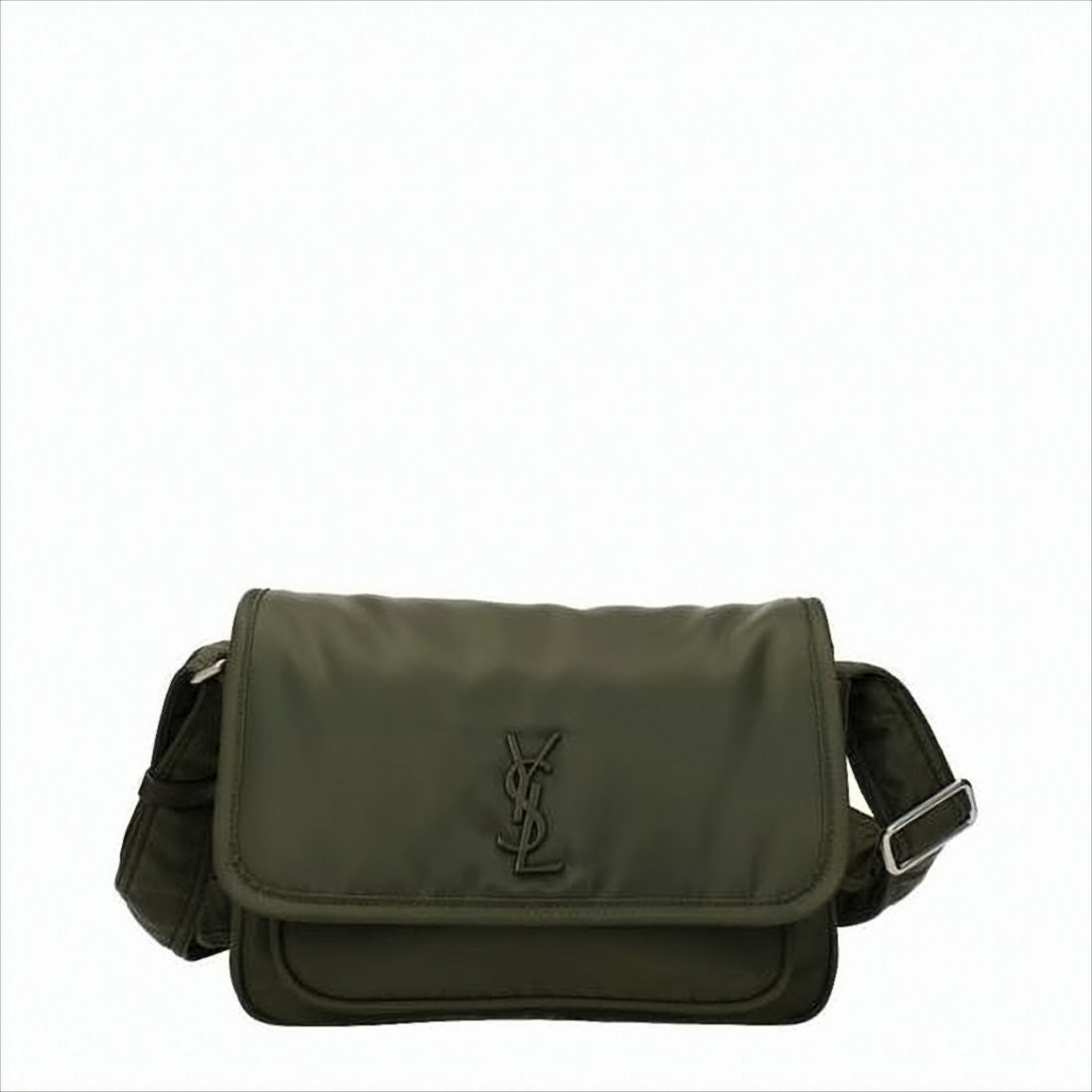 Saint Laurent Structured Nylon Crossbody Bag With Tonal Logo