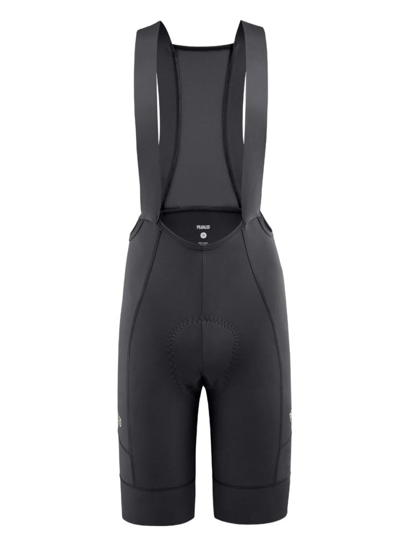 Pedaled Form-Fitting Black Cycling Pants With Padded Seat