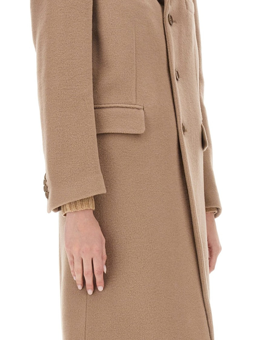 Aspesi Classic Oversize Coat With Notched Lapel