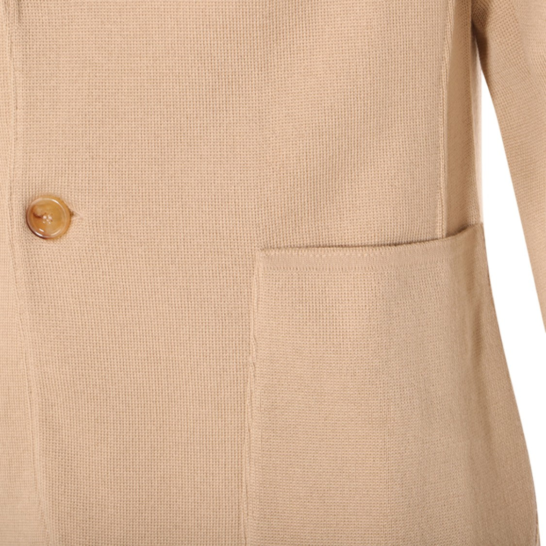 Lardini Tailored Brown Blazer With Textured Fabric And Floral Pin