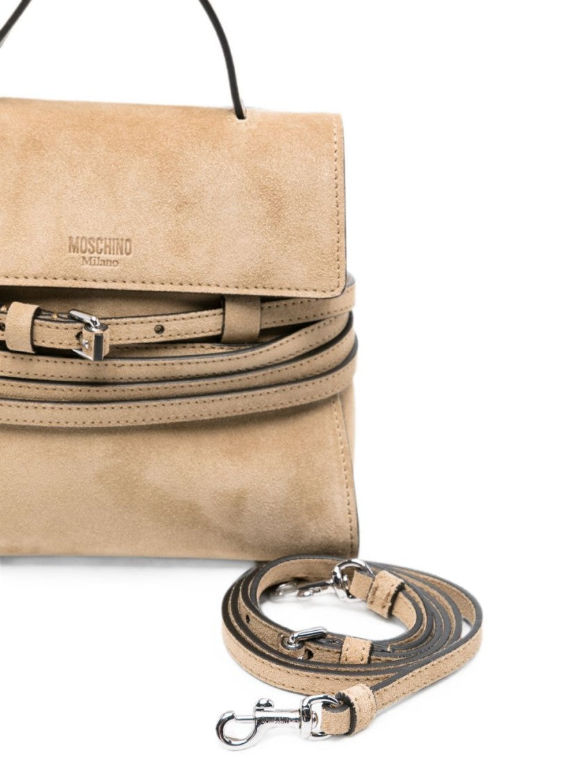 Moschino Structured Handbag With Flap Closure And Detachable Strap
