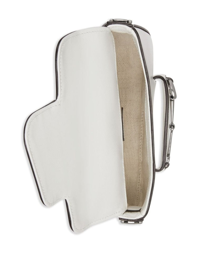 Gucci White Calf Leather Shoulder Bag