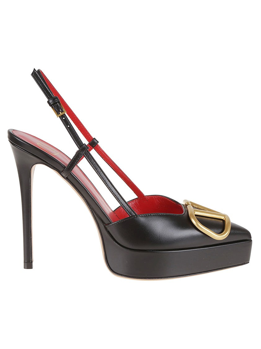 Valentino Garavani Calfskin Slingback With Vlogo Signature
