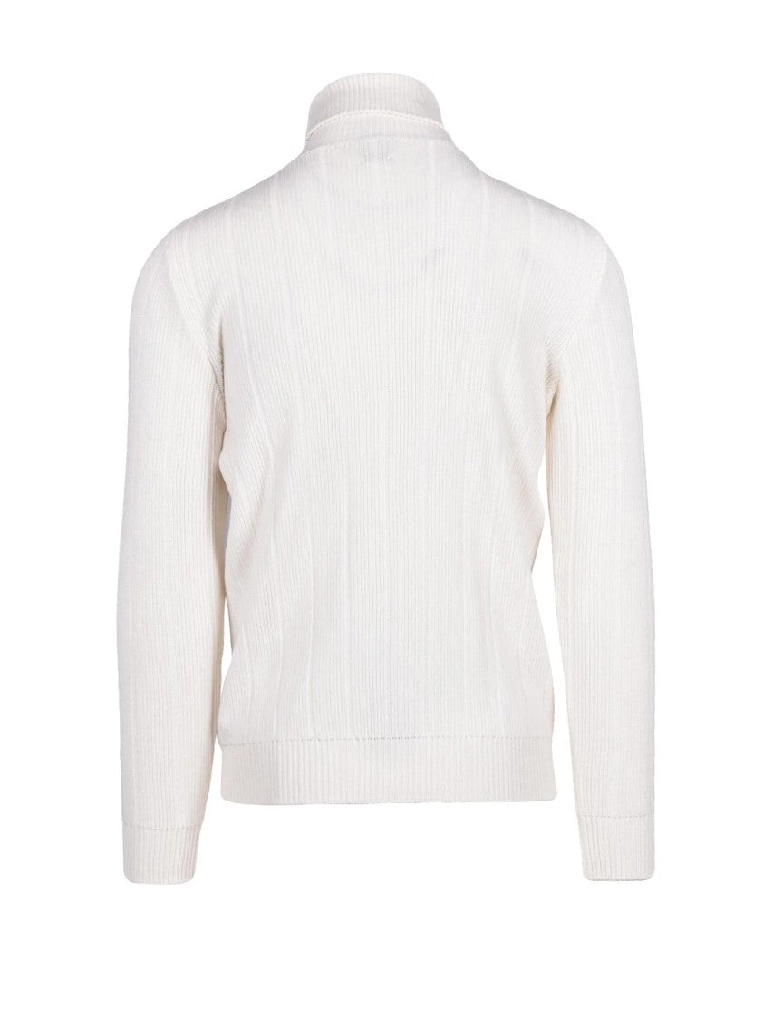 Eleventy Ribbed Turtleneck Sweater In Pure Cashmere