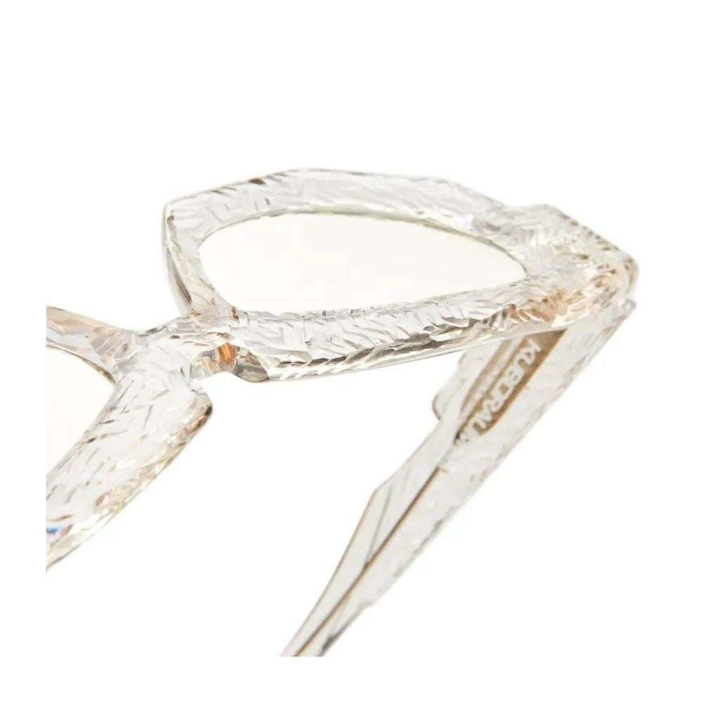 Kuboraum Mask F5 Oroshi Sculptural Cat-Eye Sunglasses In Transparent Acetate