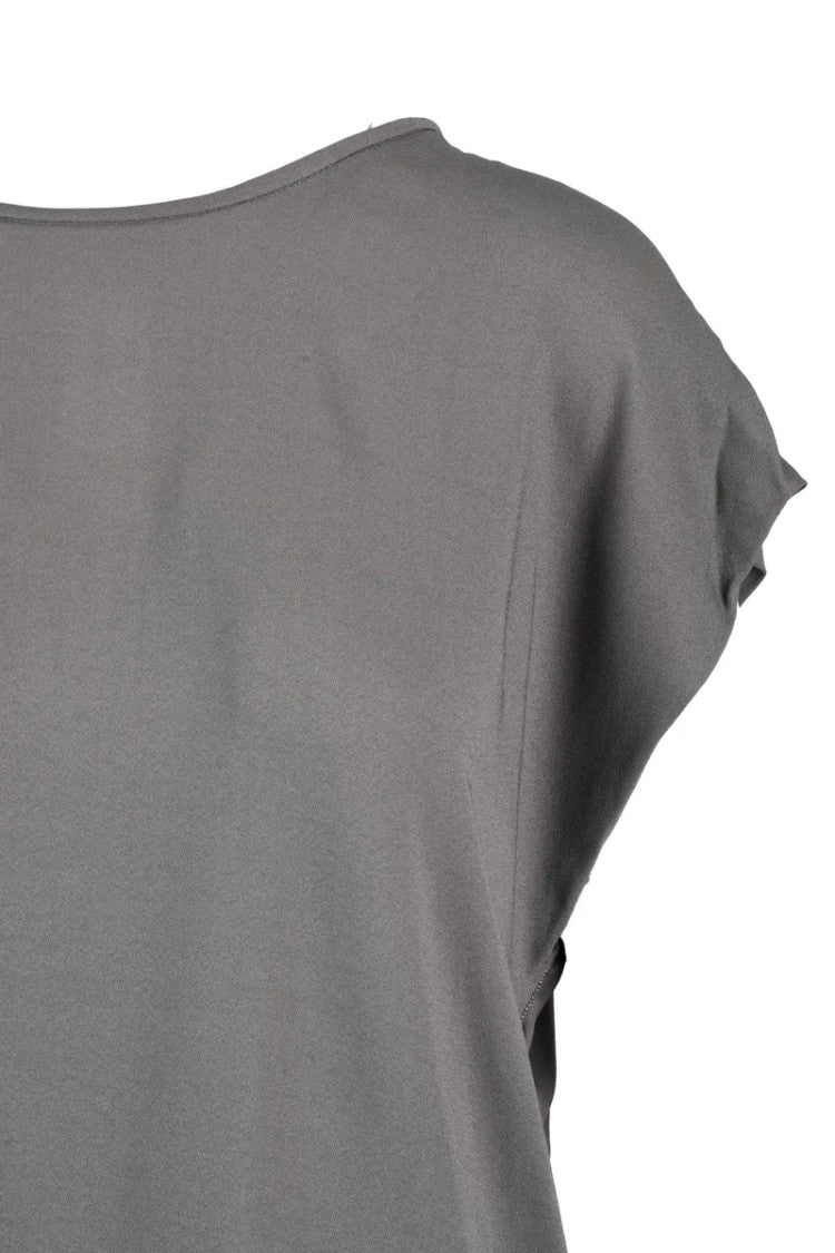 Fabiana Filippi Viscose Stretch Top - Grey