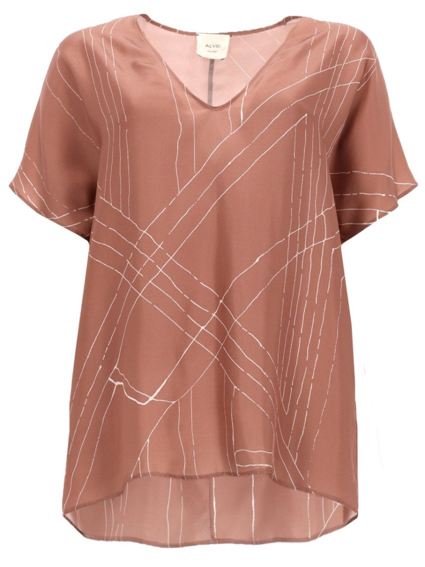 Alysi Foundation Loose Terracotta Silk Blouse