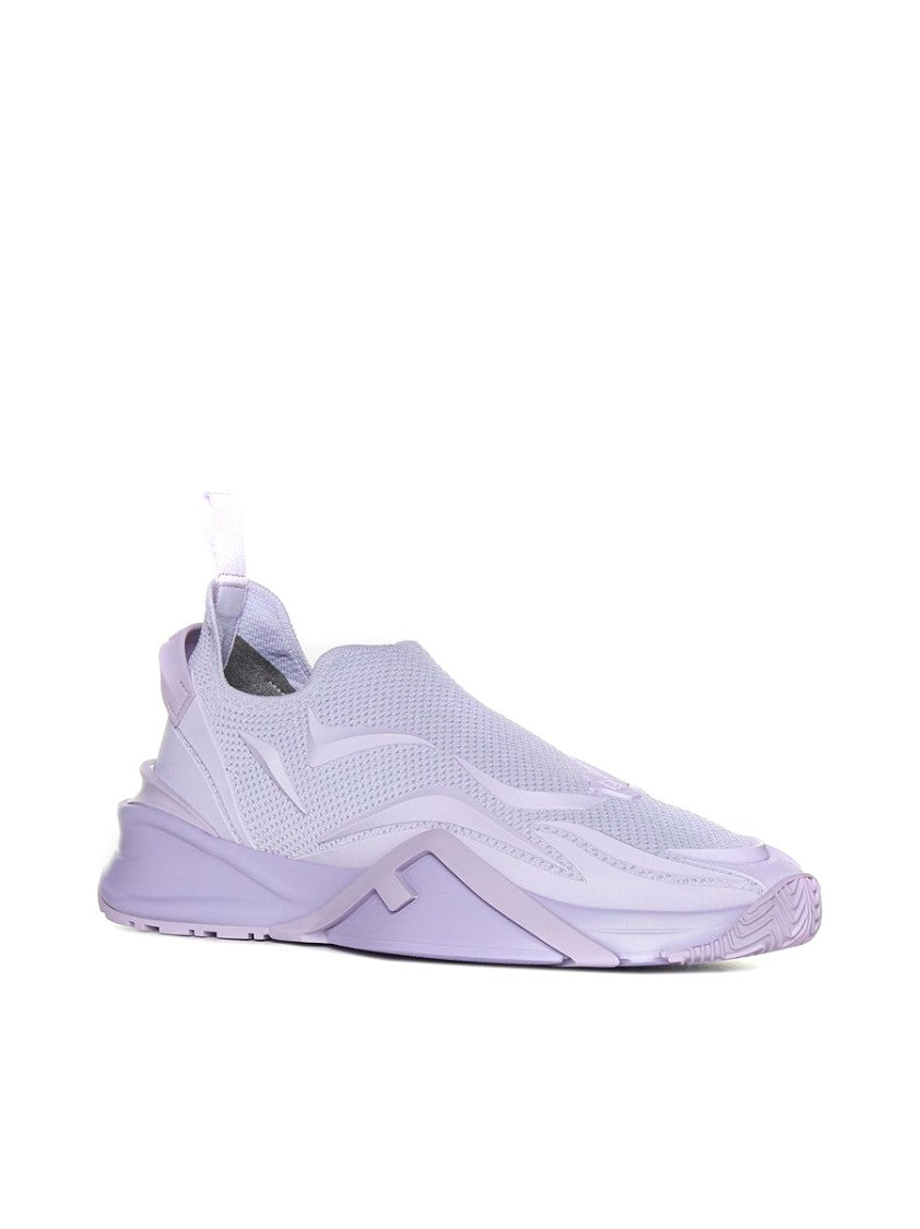Fendi Lilac Flow Fabric-Blend Rubber Sneakers