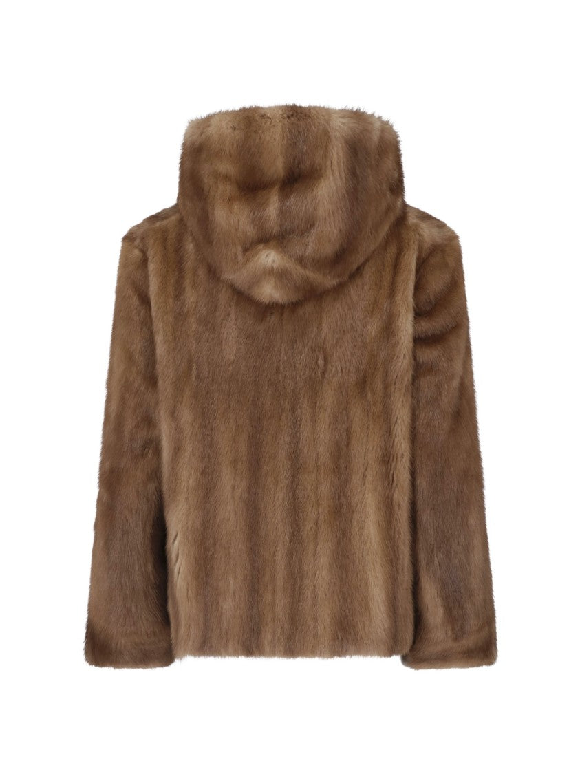 Iacopa Rosene Hooded Mink Fur Jacket