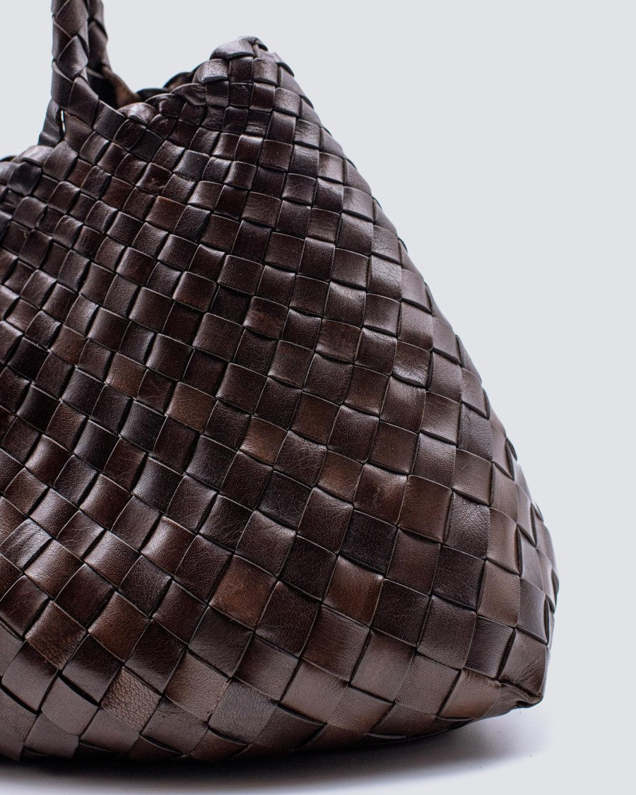 Dragon Diffusion Handwoven Leather Tote Bag With Unique Braided Straps
