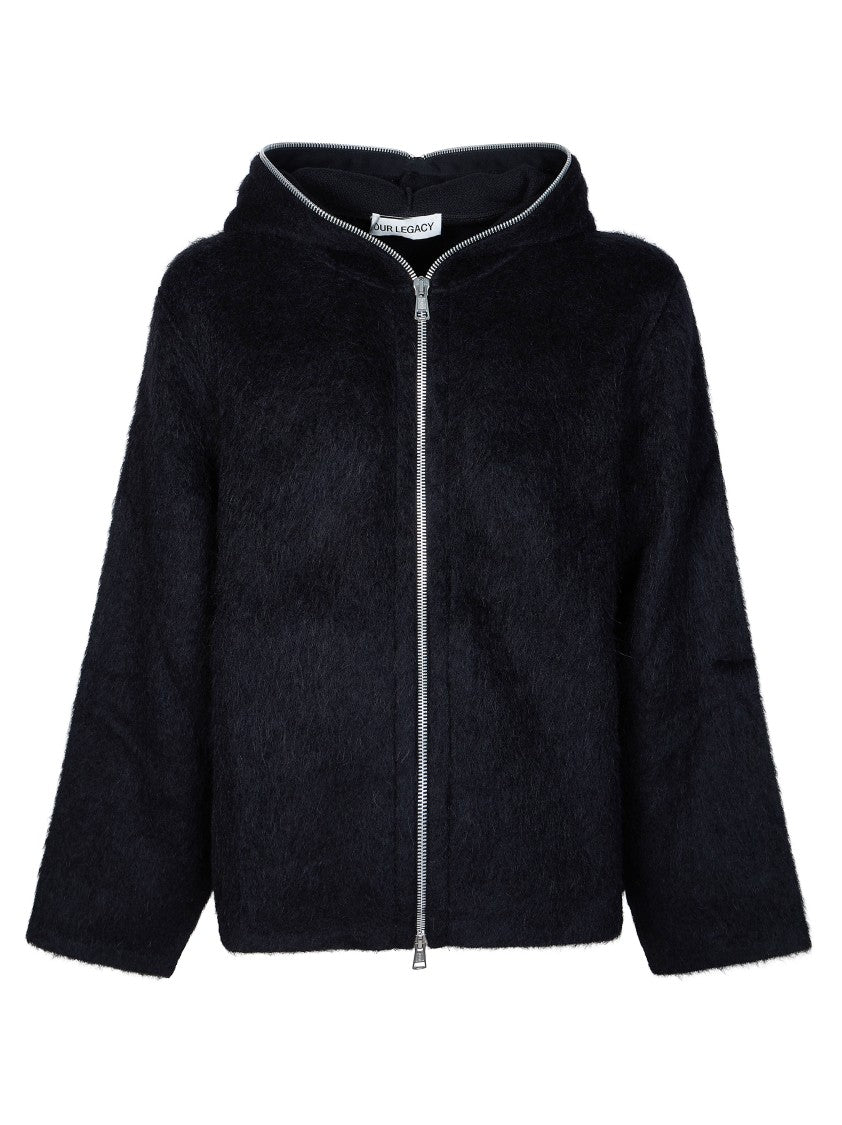 Our Legacy Full Zip Hood Fuzzy Boxy Full-Zip Jacket