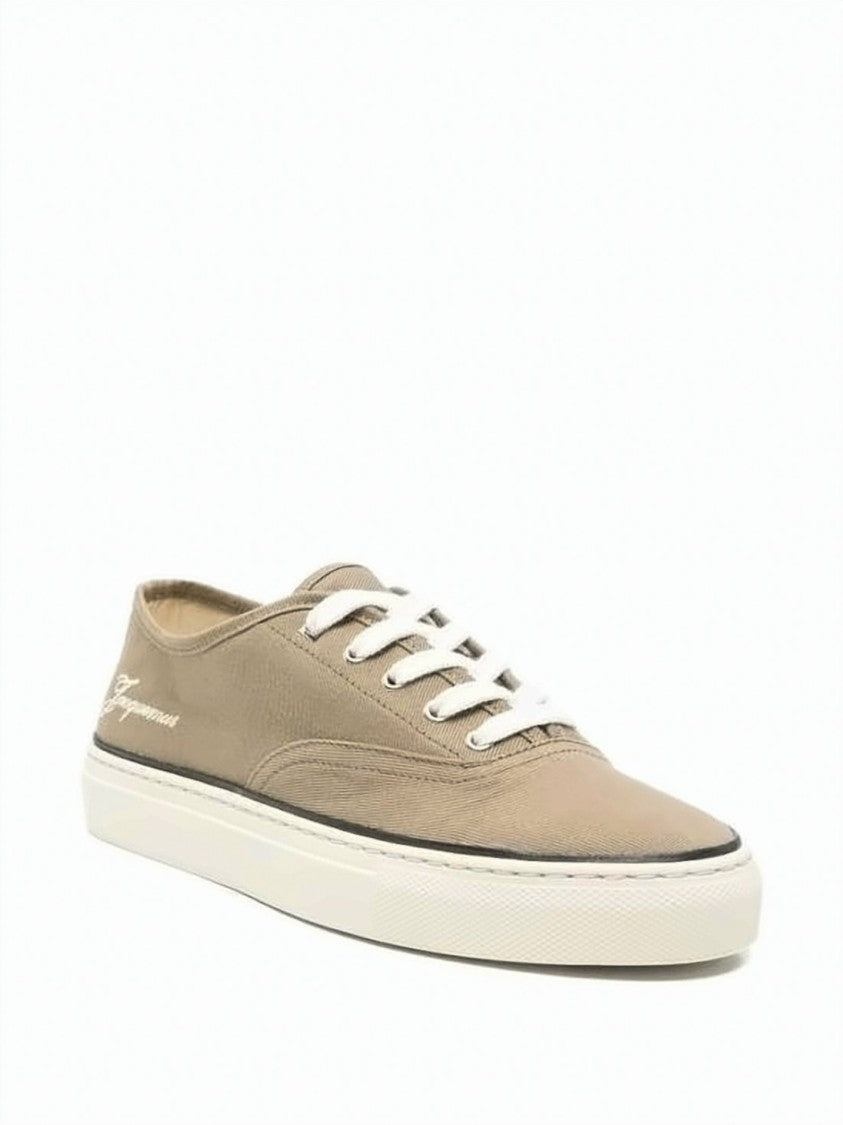 Jacquemus Low-Top Canvas Sneakers With Embroidered Branding