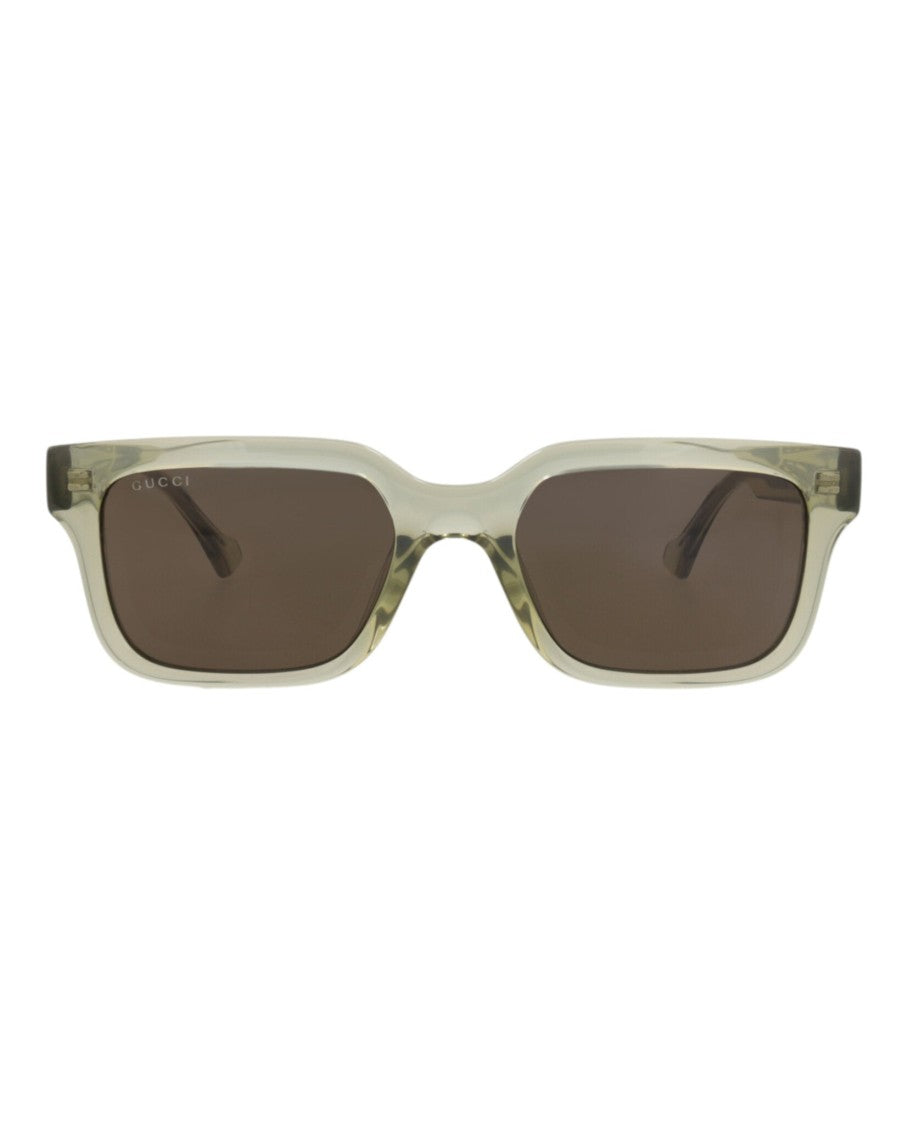 Gucci Square-Frame Injection Sunglasses With Bold Logo Detail